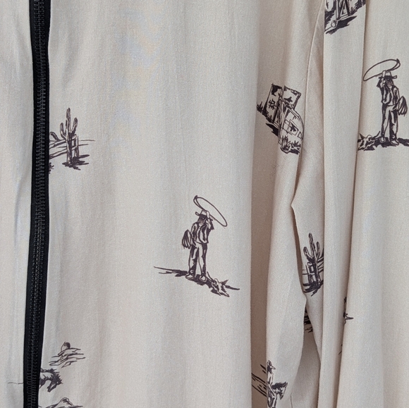 Orville Peck x DSNY | Rodeo Spell Out Omni Top Zip Front Tan Brown Large Unisex - Picture 8 of 15